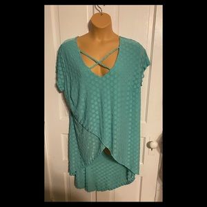 Ashley Stewart Teal Top